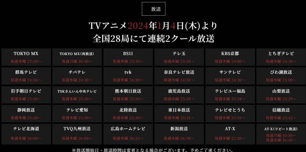 ダンジョン飯 アニメ公式サイト放送局情報